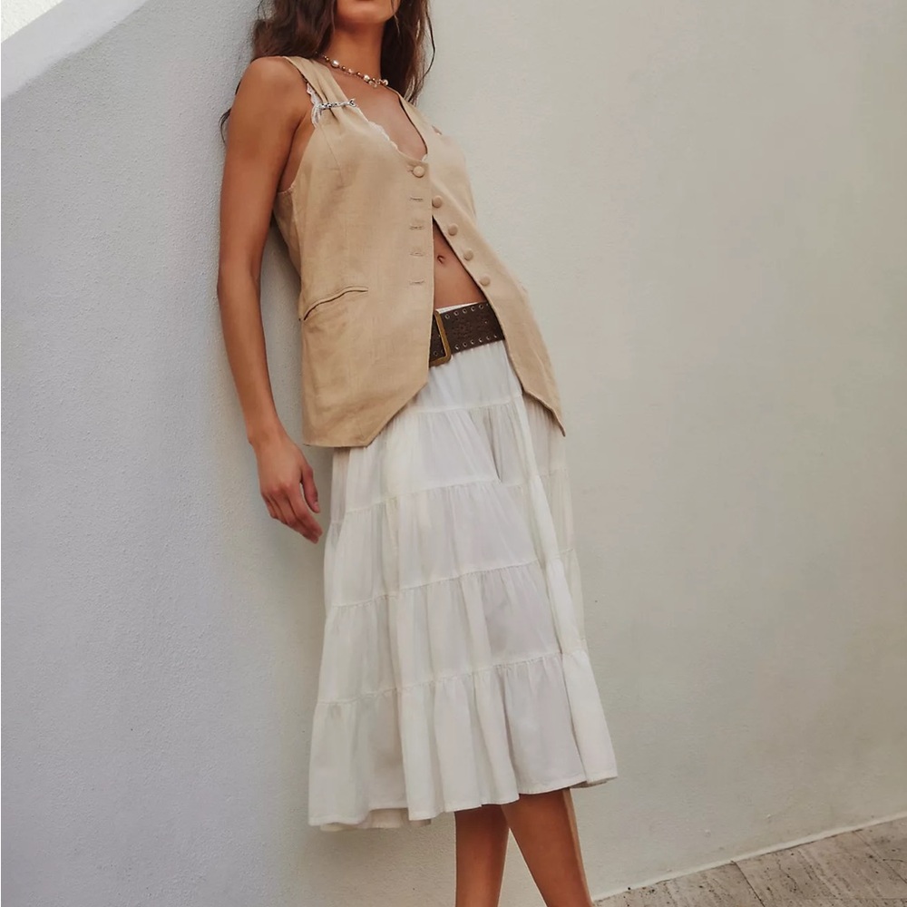 Free People Millie Linen Vest